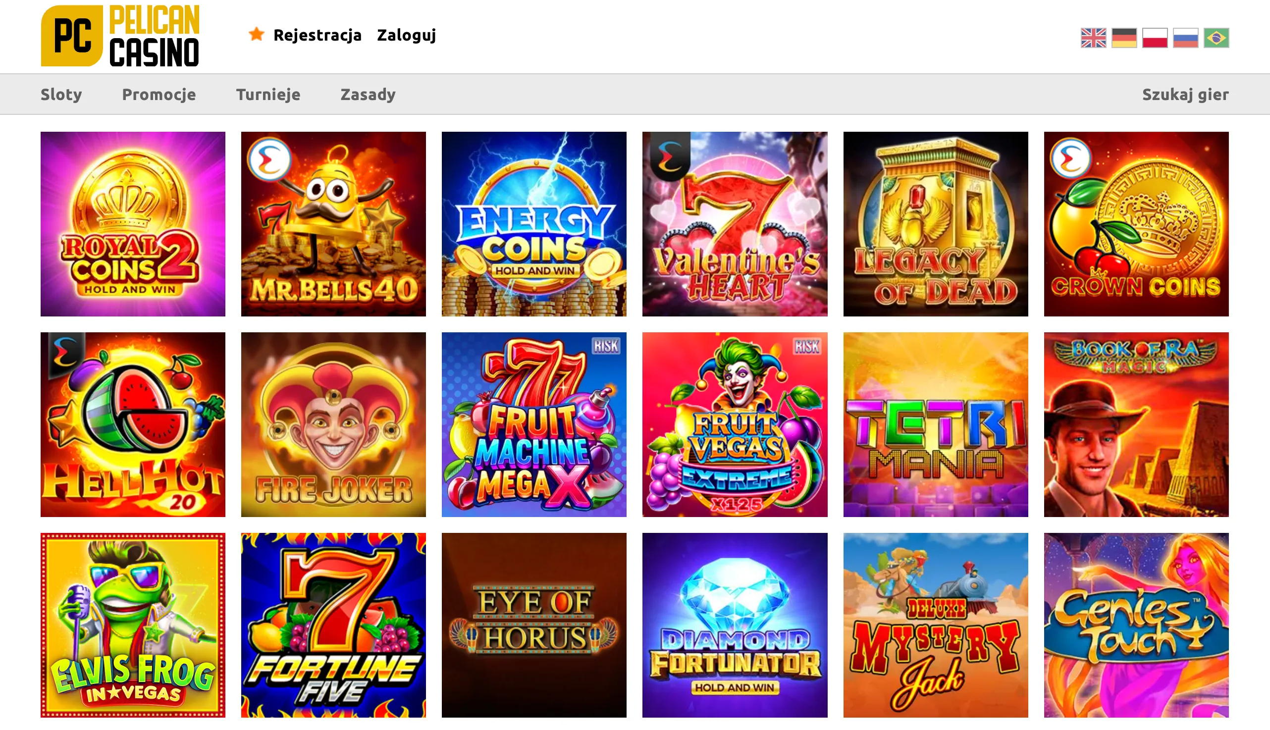 Gry i funkcje dostępne po rejestracji