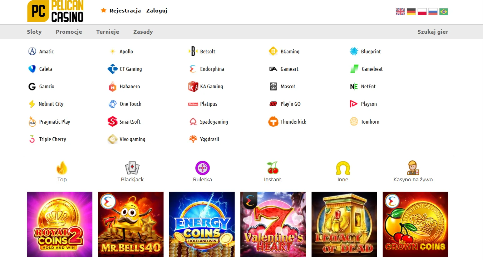 Przegląd bonusów dostępnych w Pelican Casino